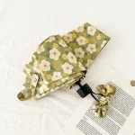 Fresh Flowers and Rain Dual-purpose Parasol Automatic Umbrella for Women with High-end Ultraviolet Sun Protection Sun Umbrella - 이미지 3