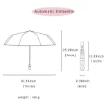1pc 방풍 접이식 자동 우산 비 블랙 코팅 12 뼈 파라솔 비 자동 럭셔리 큰 방풍 우산 - 이미지 6