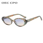 새로운 작은 프레임 타원형 선글라스 여성 남성 패션 여러 가지 빛깔의 음영 UV400 태양 안경 여성 브랜드 디자이너 그라디언트 안경