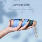 자외선 차단 파라솔: 자외선 차단 기능이 있는 야외용 편리한 6개 접이식 우산, 휴대 가능하고 세련된 여성용 태양 우산 - 이미지 3