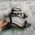 여성 샌들 여름 섹시한 펌프 오픈 발가락 발목 스트랩 편안한 낮은 블록 Chunky 하이힐 파티 드레스 웨딩 신발 대형