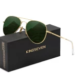 KINGSEVEN 파일럿 선글라스 편광 된 남자 패션 합금 얇은 프레임 안경 운전 여름 럭셔리 브랜드 여성 안경 UV400