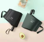 미니 우산 접는 안티 자외선 비 태양 우산 패션 휴대용 Windproof 빛 여성 남성 어린이 파라솔 우산 - 이미지 4