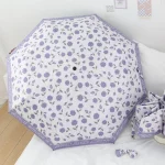 Fresh Flowers and Rain Dual-purpose Parasol Automatic Umbrella for Women with High-end Ultraviolet Sun Protection Sun Umbrella - 이미지 4