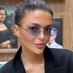 프레임리스 컷 에지 선글라스 다이아몬드 모양의 맞춤형 레오파드 선글라스 UV 방지 소형 프레임 UV400 선글라스 New - 이미지 4