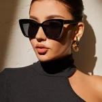 1/2PCS 패션 Y2K 고양이 눈 플라스틱 프레임 여성 선글라스 남성용 일상 생활 음영 안경 액세서리.