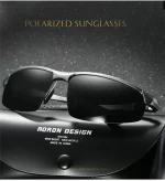 AORON Mens 편광 선글라스 브랜드 빈티지 합금 선글라스 레트로 럭셔리 남성 고글 안티 uv 선글라스 남자 Oculos De Sol - 이미지 2