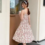 베이직 여름 여성 민소매 나시 롱 원피스 - 이미지 4