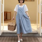 루즈핏 멜빵 포켓 뷔스티에 원피스 FREE 빠른배송