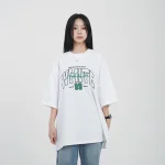 여성 빅사이즈 캐쥬얼 여름 커플 오버핏 레터링 캐릭터 박스 롱 반팔 티셔츠 99 - 이미지 3