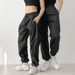 남여공용 파워부스터 땀복 런닝 다이어트 기능성 바람막이 트레이닝 바지 - 이미지 5