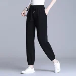 베이직 여성 츄리닝 트레이닝 바지 밴딩핏 조거 팬츠 S~L 3size 2컬러 - 이미지 2