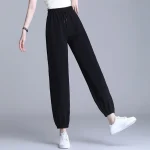 베이직 여성 츄리닝 트레이닝 바지 밴딩핏 조거 팬츠 S~L 3size 2컬러 - 이미지 3