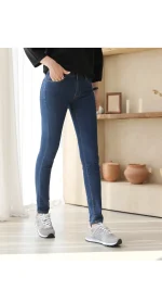 스포티한 슬림핏 스키니 데님팬츠 S~2XL 빠른배송 - 이미지 2