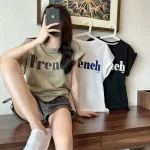 빅사이즈 여성 여름 반팔티 베이직 라운드 루즈핏 여자 반팔티셔츠 3color - 이미지 5