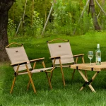 (LETO) 레토 대형 우드 감성 경량 캠핑의자 폴딩 로우 릴렉스 체어 LCP-C03 - 이미지 5