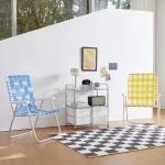 생활방수 벨트형 폴딩체어 캠핑의자 등받이 야외 휴대용 접이식 의자 - 이미지 2