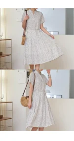 플로럴 반오픈 롱원피스 FREE 빠른배송 - 이미지 5