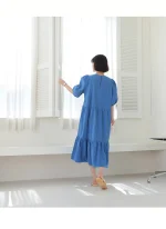 캉캉 퍼프소매 롱원피스 FREE 빠른배송 - 이미지 2