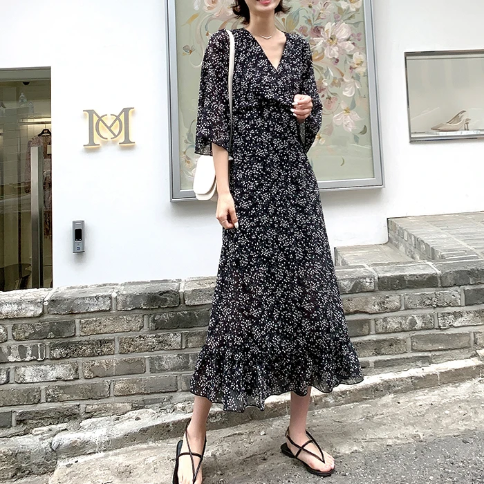 kf-A753c18453a424e689ea20636e146fe2eY 포인트플라워 프롤라 롱원피스 FREE 빠른배송 - 이미지 1