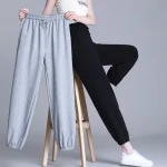 베이직 여성 츄리닝 트레이닝 바지 밴딩핏 조거 팬츠 S~L 3size 2컬러 - 이미지 6