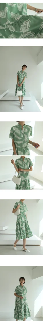 스트랩 야자수 롱원피스 FREE 빠른배송 - 이미지 4