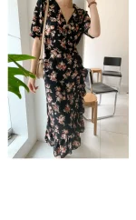 로즈플라워 러플 롱원피스 FREE 빠른배송 - 이미지 6