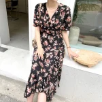 로즈플라워 러플 롱원피스 FREE 빠른배송 - 이미지 2