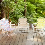 생활방수 벨트형 폴딩체어 캠핑의자 등받이 야외 휴대용 접이식 의자 - 이미지 4