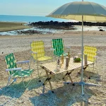 생활방수 벨트형 폴딩체어 캠핑의자 등받이 야외 휴대용 접이식 의자 - 이미지 3