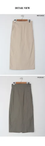 뒷밴딩 절개라인 트임 H라인 롱스커트 S,M 빠른배송 - 이미지 5