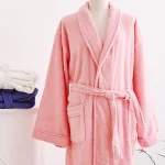 코튼리빙 여성 남성 호텔로브 커플잠옷 프리미엄 30수 샤워 가운 - 이미지 3