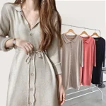 여성 롱 니트 원피스 카라넥 가을 겨울 간절기 도톰한 여자 니트