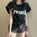 빅사이즈 여성 여름 반팔티 베이직 라운드 루즈핏 여자 반팔티셔츠 3color - 이미지 3