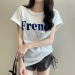 빅사이즈 여성 여름 반팔티 베이직 라운드 루즈핏 여자 반팔티셔츠 3color - 이미지 2