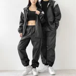 남여공용 파워부스터 땀복 런닝 다이어트 기능성 바람막이 트레이닝 바지 - 이미지 6