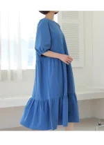 캉캉 퍼프소매 롱원피스 FREE 빠른배송 - 이미지 5