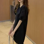 [한국배송/신상] - 여성 봄 여름 사계절 화이트/블랙 심플 미니 a라인원피스 브라이덜샤워/셀프웨딩 드레스/휴양지원피스 - 이미지 4