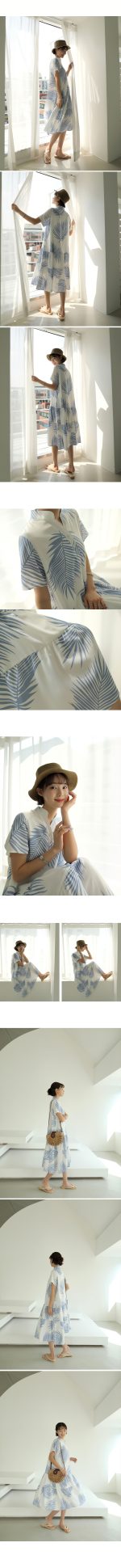 스트랩 야자수 롱원피스 FREE 빠른배송 - 이미지 6