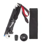 초경량 두랄루민 숏 롱 이중고정 튼튼한 하이킹 1+1 접이식 등산스틱 - 이미지 5