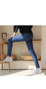 스포티한 슬림핏 스키니 데님팬츠 S~2XL 빠른배송 - 이미지 5