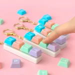 MBTI 키보드 키링 만들기 (4개) 열쇠 고리 장식, 자동차 펜던트, 어린이 장난감 선물, 신제품