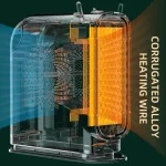 전기 히터 팬 휴대용 휴대용 데스크탑 저소비 가정용 사무실용 난방기 겨울용 손발 난로 500W - 이미지 4