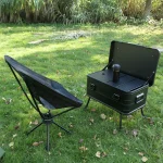 신형 휴대용 야외 분리형 회전 의자 캠핑 접이식 의자 백패킹 경량 의자 낚시 가방 포함 하이킹 여행용 - 이미지 2