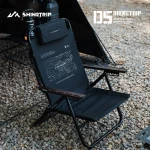 샤인트립 아웃도어 6단계 조절 접이식 휴대용 리클라이너 전술 캠핑 알루미늄 낚시 의자 점심 휴식용 리클라이너 - 이미지 5