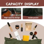 LOCCY Women's Half Moon Crossbody Shoulder Bag, Hobo Halfmoon Bag, Plain Nylon Crossbody Bag, Women's Half Moon Shoulder Bag wit - 이미지 4