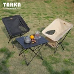TARKA 접이식 캠핑 의자 세트 경량 접이식 의자 정원 피크닉 해변 낚시를위한 초경량 배낭 문 의자 - 이미지 6