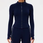 스포츠 재킷 여성용 긴팔 탑 요가 셔츠 운동 코트 체육관 트레이닝 의류 요가 스포츠웨어 신축성 있는 피트니스 긴팔