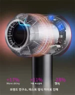 고속 전문가용 헤어 드라이어 음이온 기술 110000 RPM 무풍 디자인 빠른 전문가용 헤어 케어 - 이미지 4