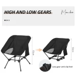 사각형 구조 해변 낚시 의자, 편리한 네 모서리 캠핑 접이식 의자, 가벼운 철제 튜브 문 체어 - 이미지 3